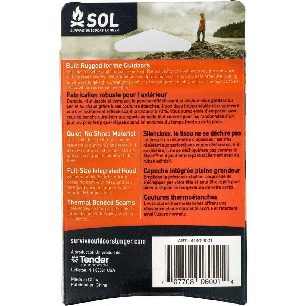 Adventure Medical Kits-Heat Reflective Poncho-Appalachian Outfitters