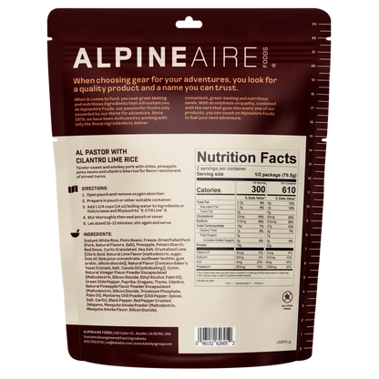 AlpineAire Al Pastor with Cilantro Lime Rice-Food - Backpacking-AlpineAire-Appalachian Outfitters