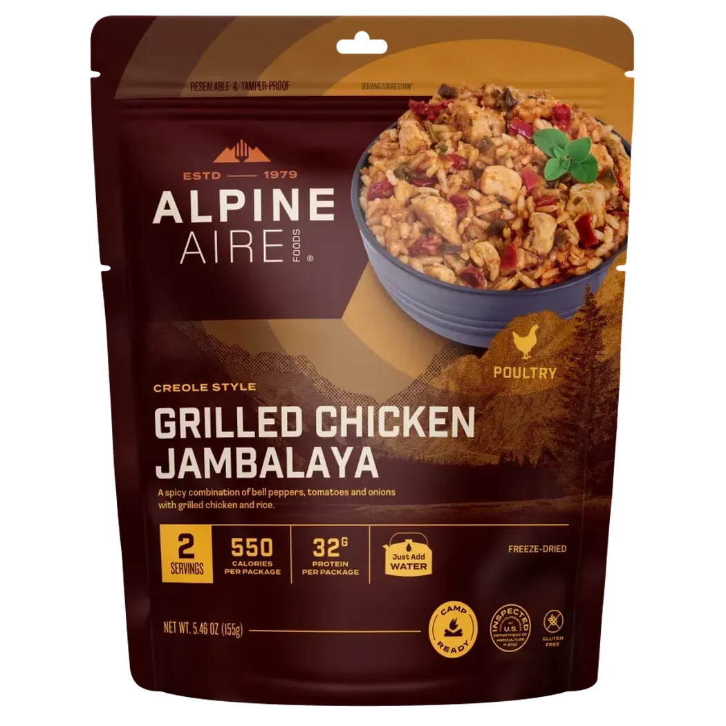 AlpineAire Grilled Chicken Jambalaya-Food - Backpacking-AlpineAire-Appalachian Outfitters