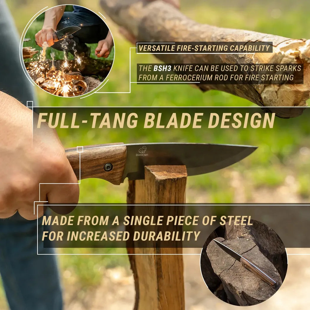 Beavercraft BSH3 Bushcraft Knife-Camping - Accessories - Knives-Beavercraft-Appalachian Outfitters