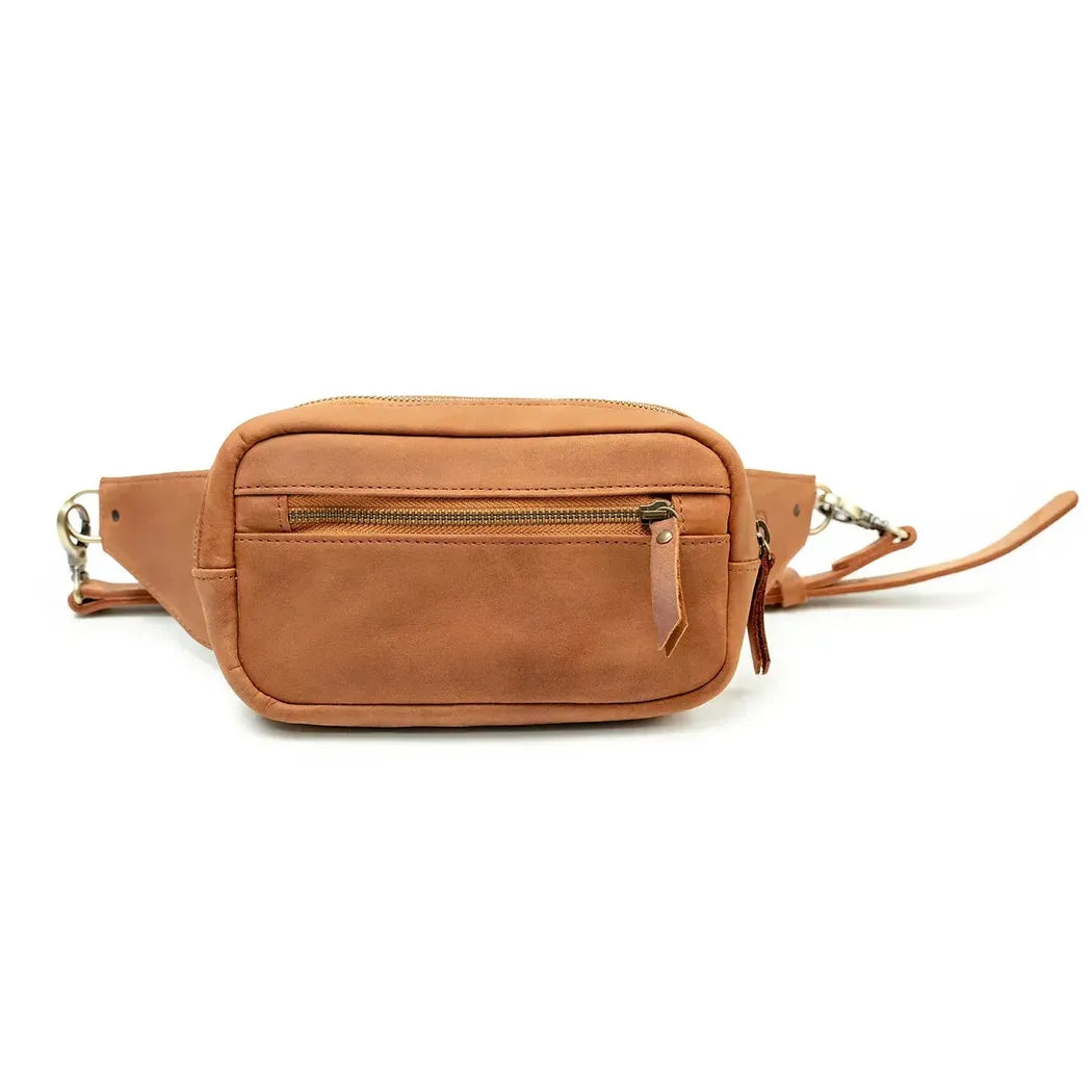 Beavercraft Quest - Leather Waist Bag Fanny Pack Bum Bag for Men and Women-Accessories - Bags-Beavercraft-Brown-Appalachian Outfitters