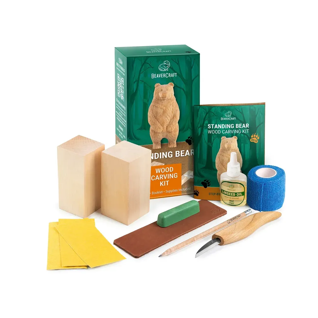 Beavercraft Standing Bear Wood Carving kit-Camping - Accessories - Knives-Beavercraft-Appalachian Outfitters