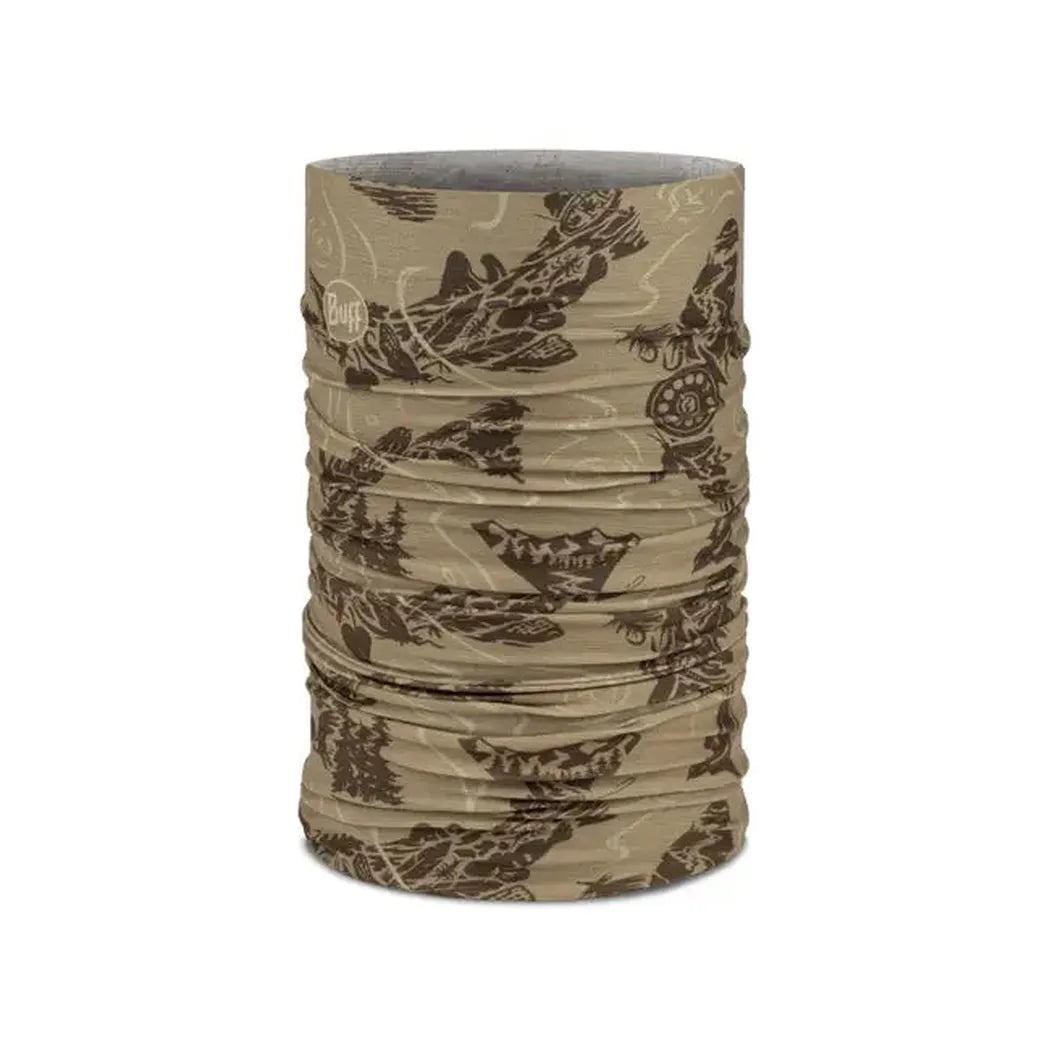 Buff CoolNet UV Angler - Lake River-Accessories - Bandanas-Buff-Khaki-Appalachian Outfitters