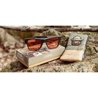 Camp Eyewear Cliff - Smokey Bear-Accessories - Sunglasses-Camp Eyewear-Matte Black-Amber Polarized-Appalachian Outfitters
