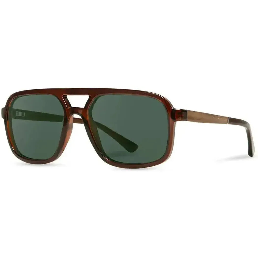 Camp Eyewear Glacier - Smokey Bear-Accessories - Eyewear - Sunglasses-Camp Eyewear-Clay // Walnut-G15 Polarized-Appalachian Outfitters
