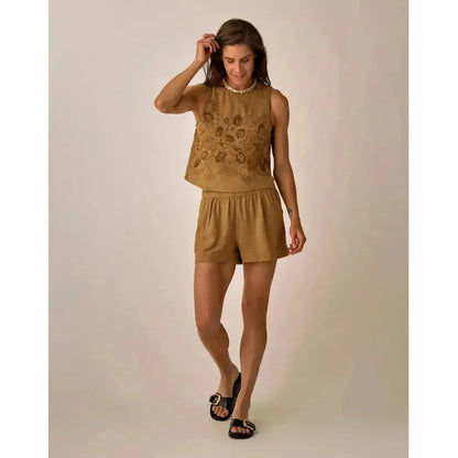 Carve Designs Women's Lou Linen Tank-Women's - Clothing - Tops-Carve Designs-Appalachian Outfitters