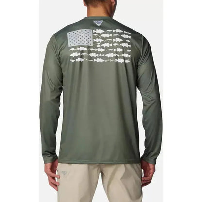 Columbia Sportswear Men's Terminal Tackle PFG Fish Flag Long Sleeve-Men's - Clothing - Tops-Columbia Sportswear-Cypress-M-Appalachian Outfitters