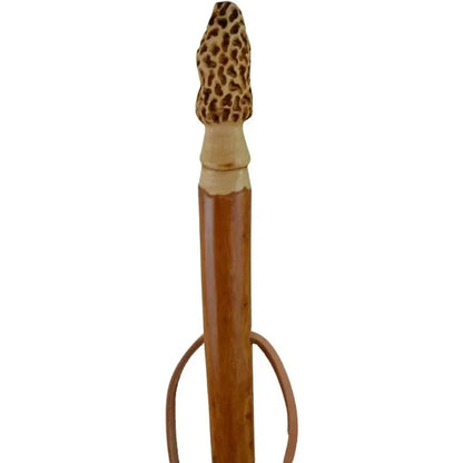 Creation Carvings Walking Stick with Morel Mushroom Carving-Camping - Trekking Poles - Walking Sticks-Creation Carvings-Appalachian Outfitters