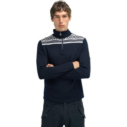 Men's Cortina Basic Sweater-Women's - Clothing - Tops-Dale Of Norway-Navy Off White-M-Appalachian Outfitters