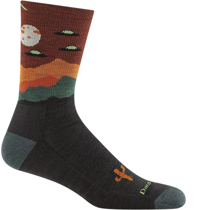Darn Tough Men's Spaced Out Micro Crew Lightweight Hiking Socks-Accessories - Socks - Men's-Darn Tough-Walnut-L-Appalachian Outfitters