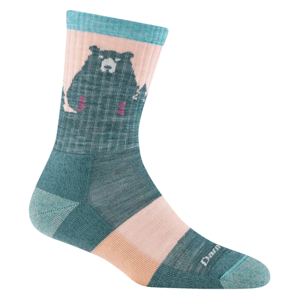 Darn Tough Women's Bear Town Micro Crew Lightweight with Cushion-Accessories - Socks - Women's-Darn Tough-Quartz-M-Appalachian Outfitters