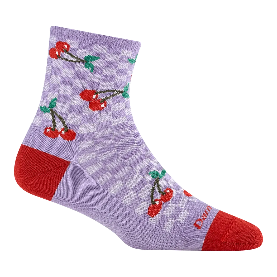 Darn Tough Women's Fruit Stand Shorty Lightweight Lifestyle Sock-Accessories - Socks - Women's-Darn Tough-Cherry Lavender-M-Appalachian Outfitters