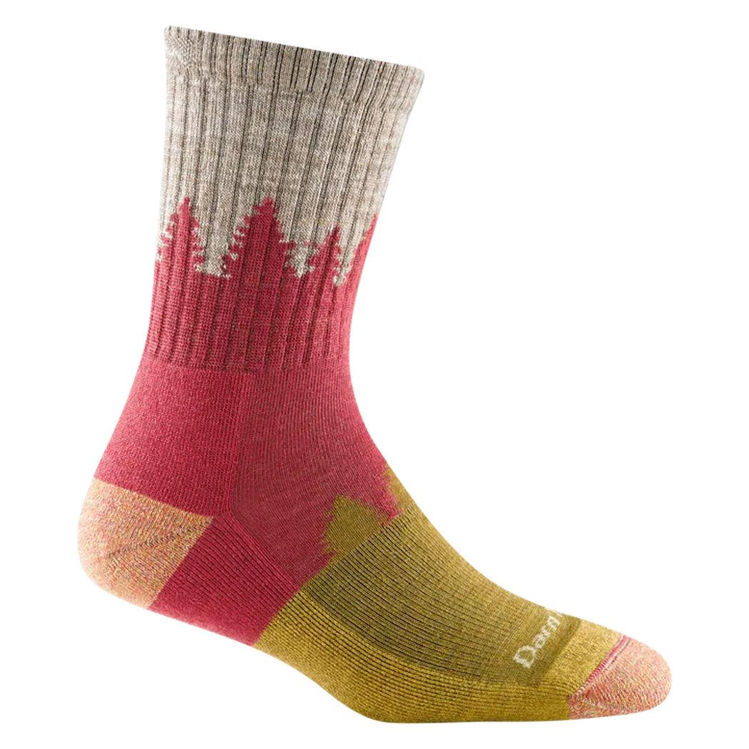Darn Tough Women's Treeline Micro Crew Midweight with Cushion-Accessories - Socks - Women's-Darn Tough-Cranberry-S-Appalachian Outfitters