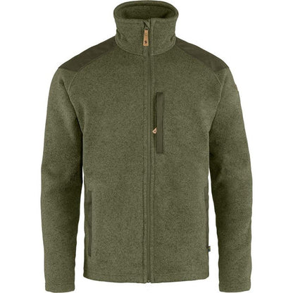 Fjallraven Men's Buck Fleece-Men's - Clothing - Jackets & Vests-Fjallraven-Laurel Green-Deep Forest-M-Appalachian Outfitters