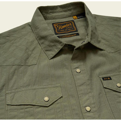 Howler Brothers Men's H Bar B Snapshirt - Eyelet Stripe-Men's - Clothing - Tops-Howler Brothers-Appalachian Outfitters