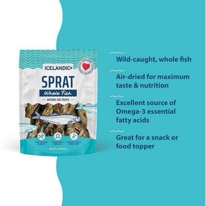 Icelandic+ Sprat Whole Fish Dog Treats-Pets - Treats-Icelandic+-Appalachian Outfitters