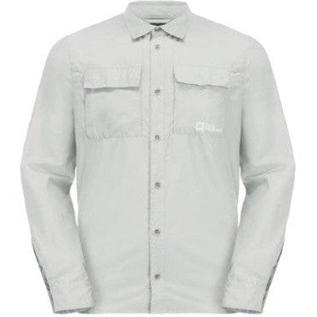 Jack Wolfskin Men's Barrier Long Sleeve Shirt-Men's - Clothing - Tops-Jack Wolfskin-Cool Grey-M-Appalachian Outfitters