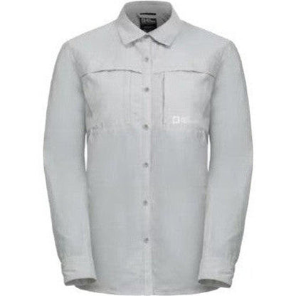 Jack Wolfskin Women's Barrier Long Sleeve Shirt-Women's - Clothing - Tops-Jack Wolfskin-Cool Grey-S-Appalachian Outfitters