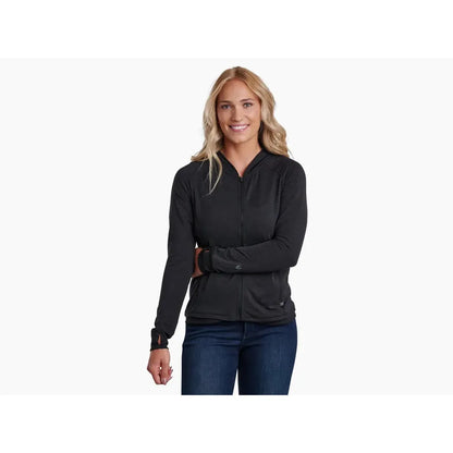Kuhl Women's Inspira FZ Hoody-Women's - Clothing - Tops-Kuhl-Black-XS-Appalachian Outfitters