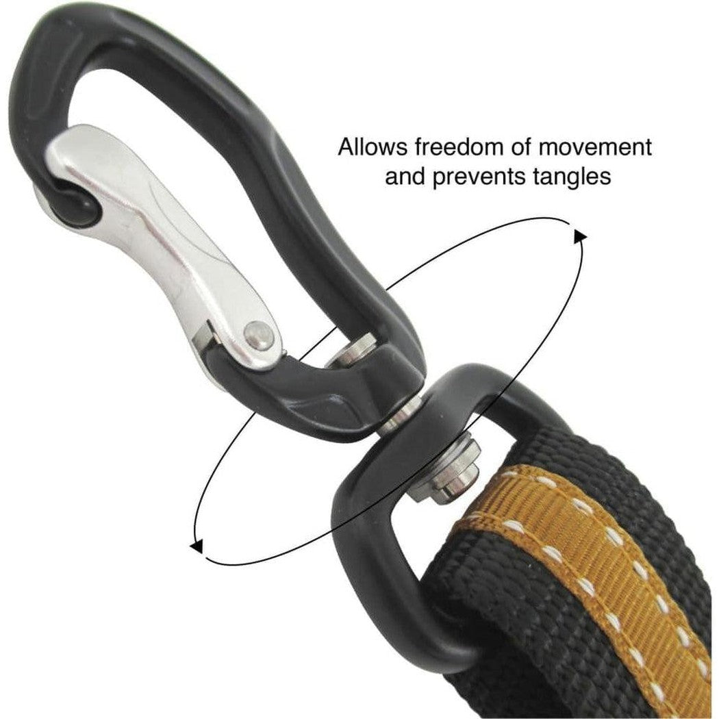 Kurgo Direct to Seatbelt Swivel Tether Orange Outdoor Dogs