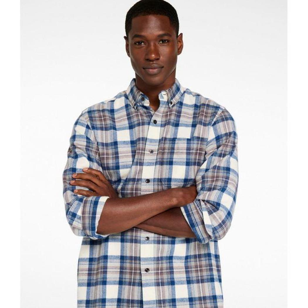 L.L.Bean Men's Long Sleeve Scotch Plaid Flannel Shirt-Men's - Clothing - Tops-L.L.Bean-Appalachian Outfitters