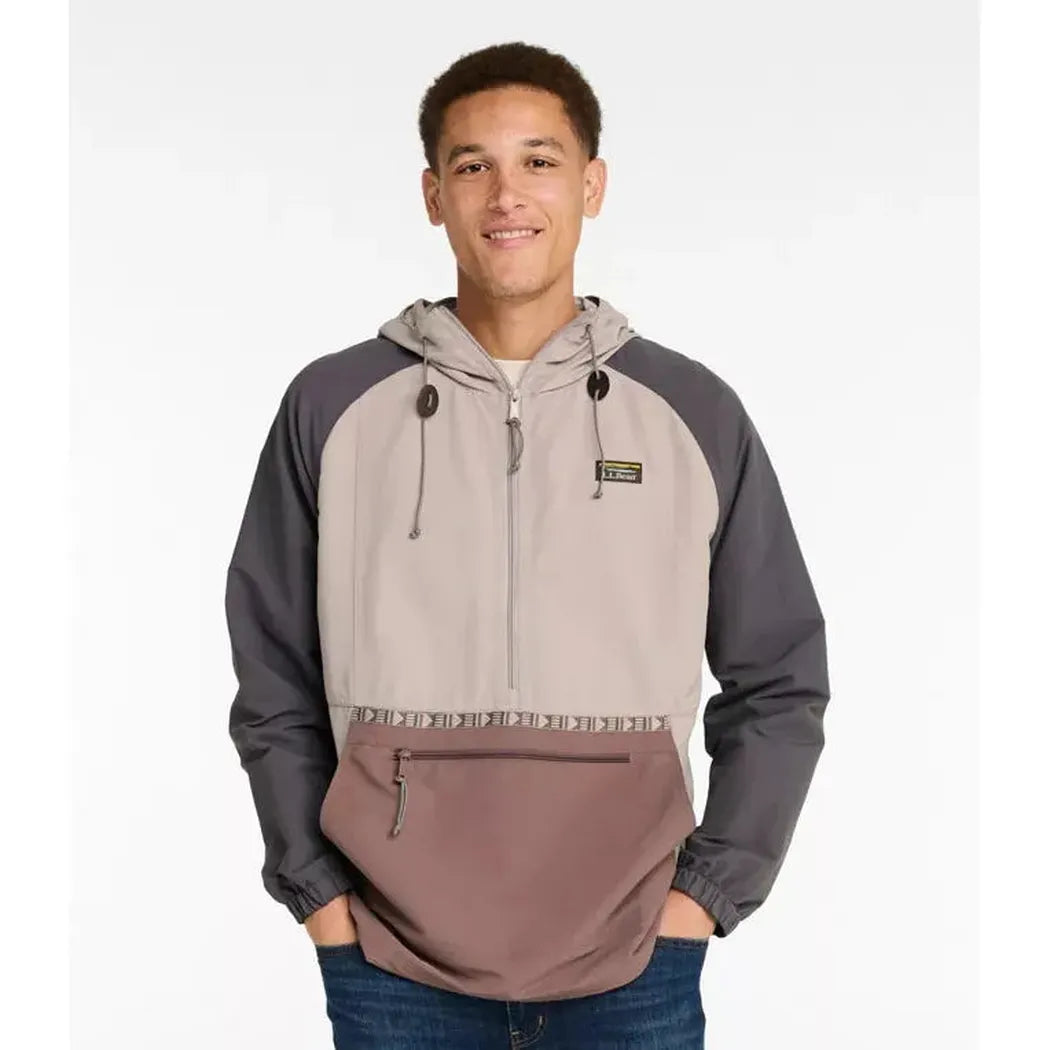 L.L.Bean Men's Mountain Classic Anorak Multi Color-Men's - Clothing - Jackets & Vests-L.L.Bean-Shore Sand/Weathered Oak-M-Appalachian Outfitters