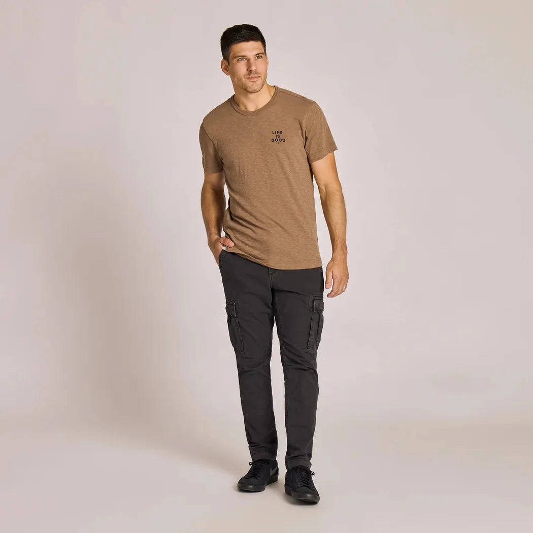 Life is Good Men's Mountain Landscape Short Sleeve Slub Slim Fit Tee-Men's - Clothing - Tops-Life is Good-Appalachian Outfitters