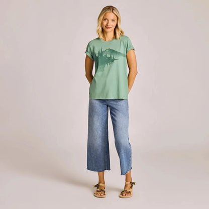 Life is Good Women's Watercolor Lakesideshort Sleeve-Women's - Clothing - Bottoms-Life is Good-Appalachian Outfitters
