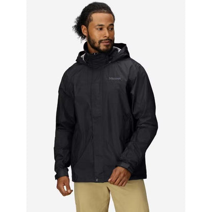 Marmot Men's PreCip Eco Jacket-Men's - Clothing - Jackets & Vests-Marmot-Black-M-Appalachian Outfitters