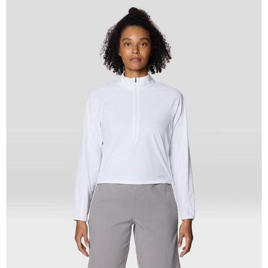 Mountain Hardwear Women's Sunshield Half Zip-Women's - Clothing - Tops-Mountain Hardwear-Fogbank-S-Appalachian Outfitters