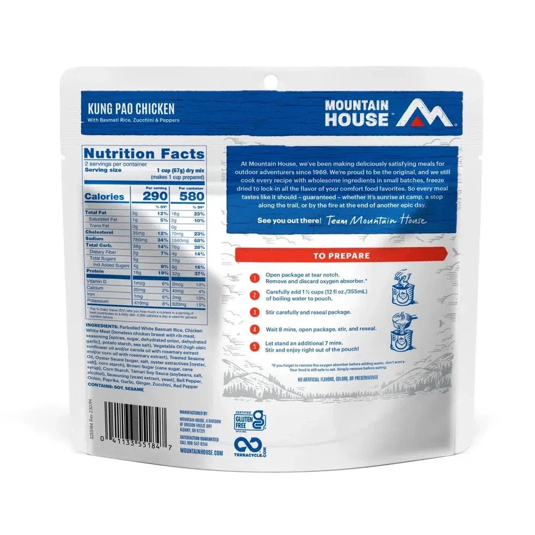 Mountain House Kung Pao Chicken (GF)-Food - Backpacking-Mountain House-Appalachian Outfitters