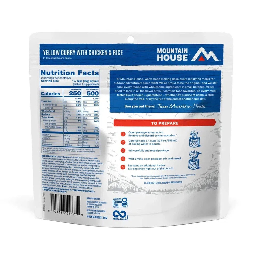 Mountain House Yellow Curry with Chicken & Rice-Food - Backpacking-Mountain House-Appalachian Outfitters