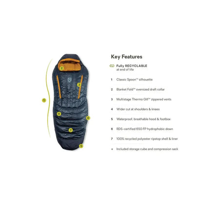 NEMO Disco Men's Endless Promise Down Sleeping Bag-Camping - Sleeping Bags - Down-NEMO-Appalachian Outfitters