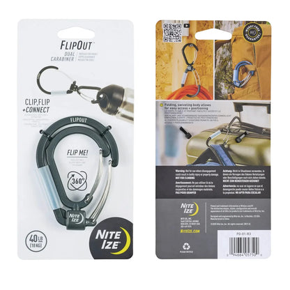 Nite Ize FlipOut Dual Carabiner-Camping - Accessories-Nite Ize-Appalachian Outfitters