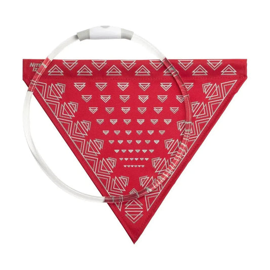 NiteHowl Bandana Rechargeable LED Safety Necklace - Disc-O Select-Pets - Safety - Lights-Nite Ize-Red-Appalachian Outfitters