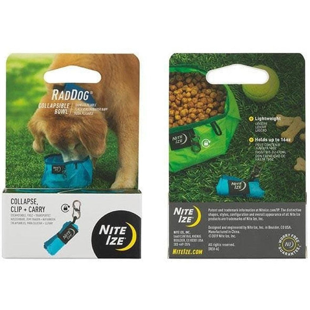 Nite Ize Raddog Collapsible Bowl Blue Outdoor Dogs