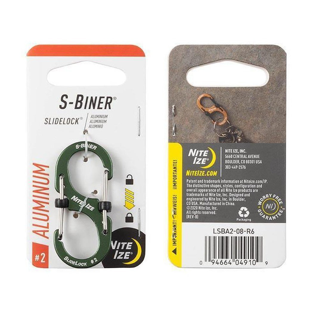 Nite Ize-S-Biner Slidelock Aluminum #2-Appalachian Outfitters