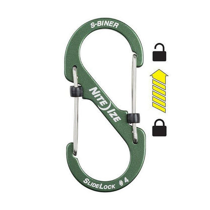 Nite Ize-S-Biner Slidelock Aluminum #4-Appalachian Outfitters
