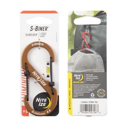 S-Biner Slidelock Aluminum #4-Camping - Accessories-Nite Ize-Coyote-Appalachian Outfitters
