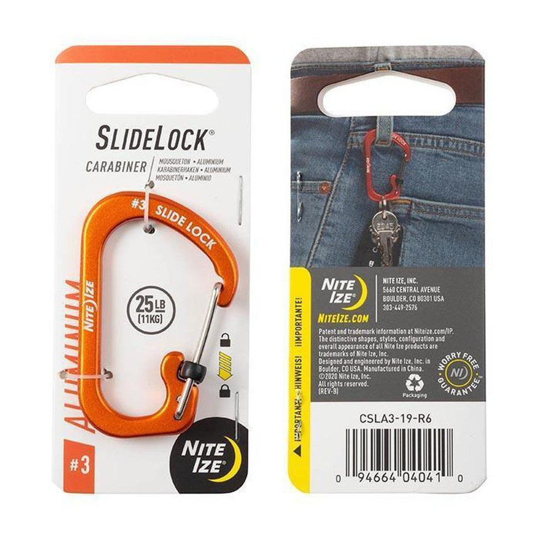 Nite Ize-SlideLock Carabiner Aluminum #3-Appalachian Outfitters