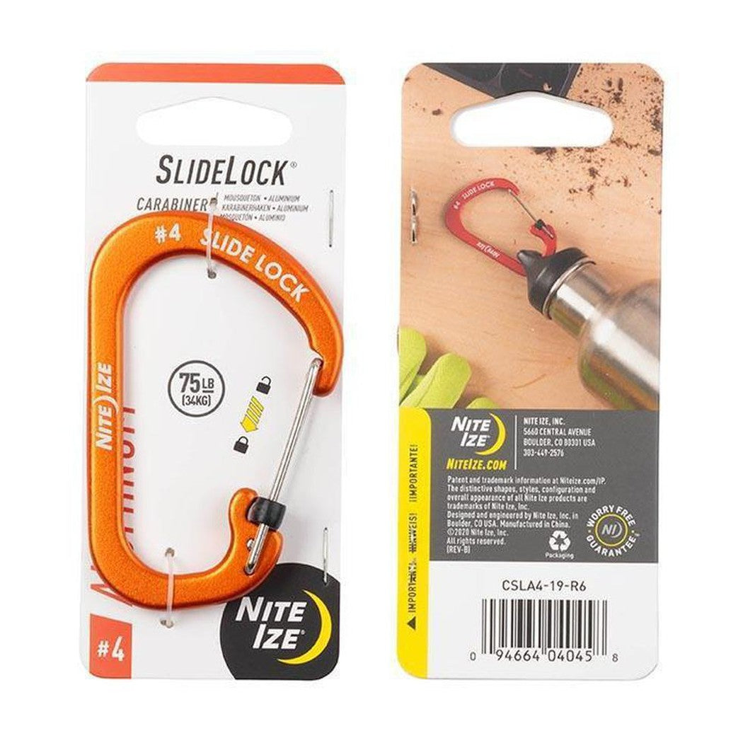 Nite Ize-SlideLock Carabiner Aluminum #4-Appalachian Outfitters