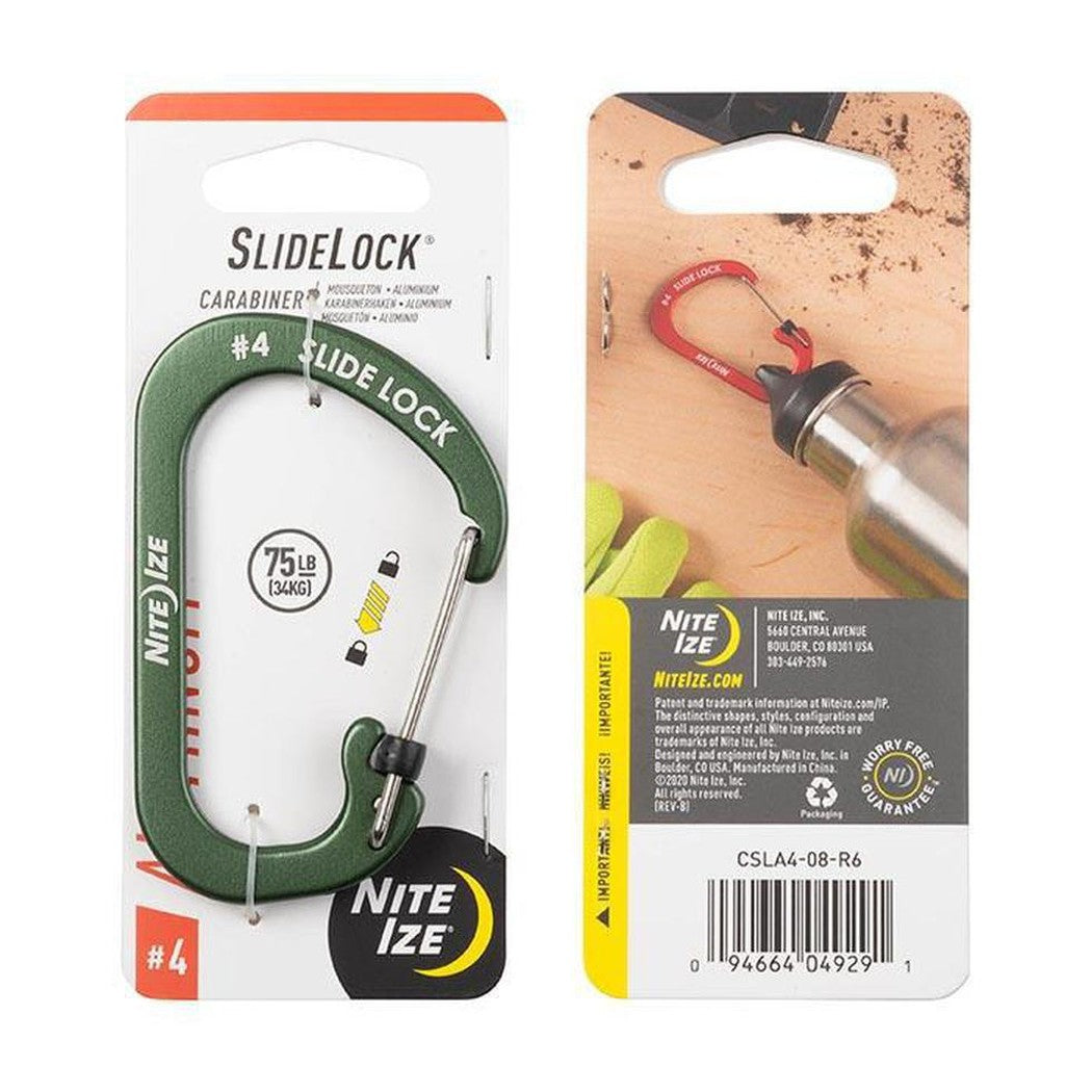 Nite Ize-SlideLock Carabiner Aluminum #4-Appalachian Outfitters