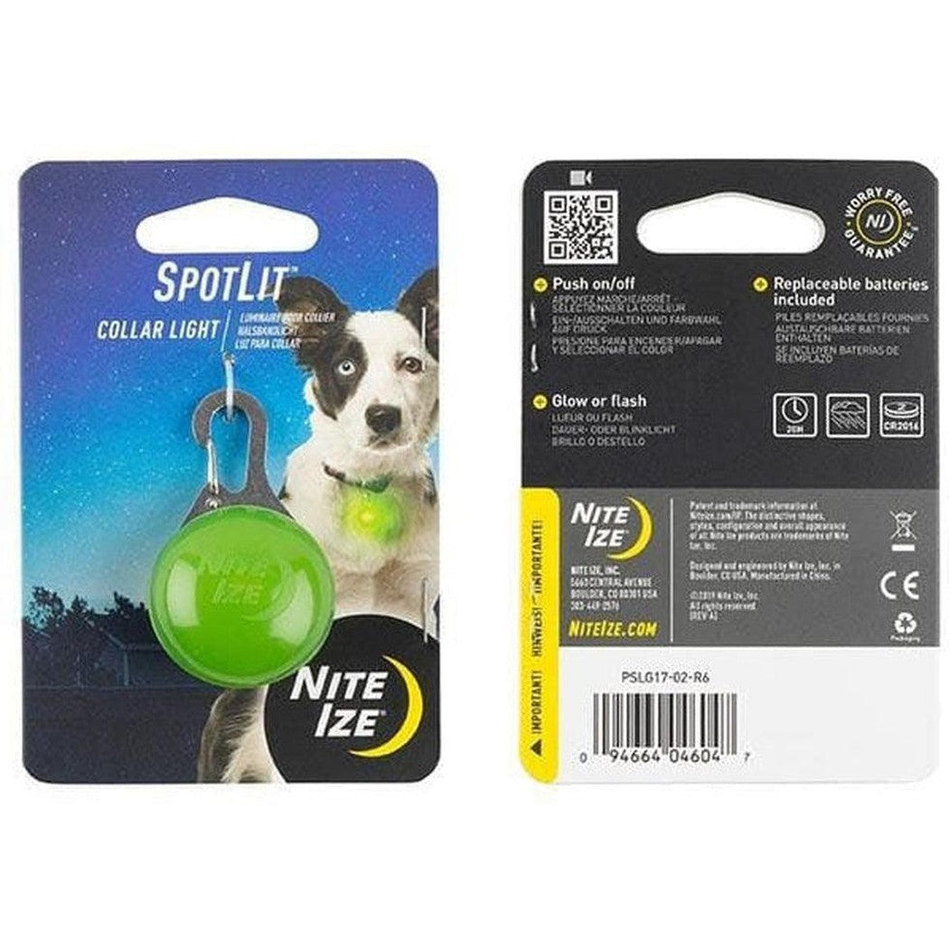 Nite Ize Spotlit Collar Light Lime Outdoor Dogs