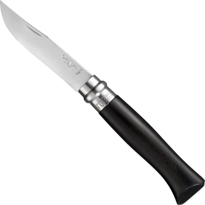 Opinel No.08 Polished Stainless Steel Folding Knife Ebony-Camping - Accessories - Knives-Opinel-Appalachian Outfitters