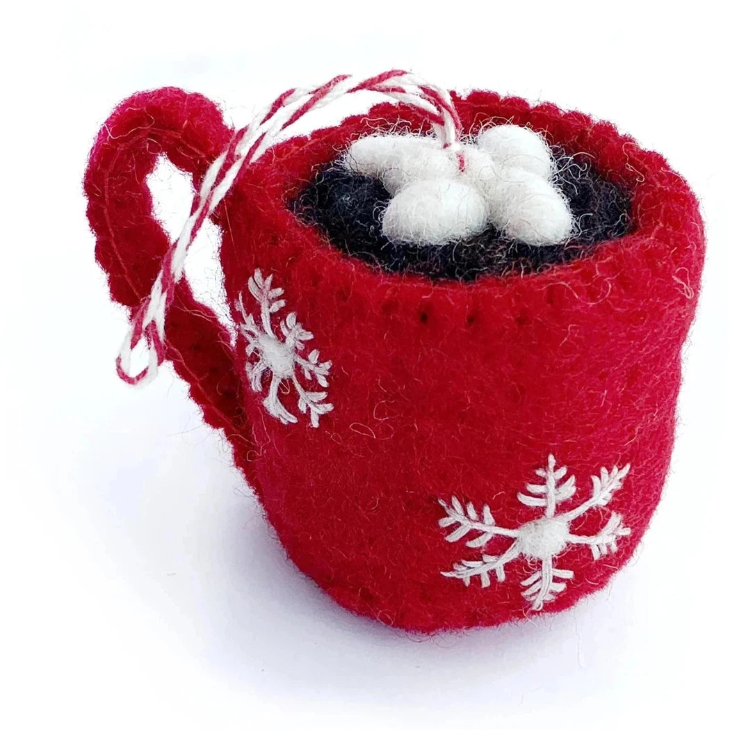 Ornaments 4 Orphans Hot Chocolate Felt Wool Christmas Ornament-Accessories - Novelty-Ornaments 4 Orphans-Appalachian Outfitters