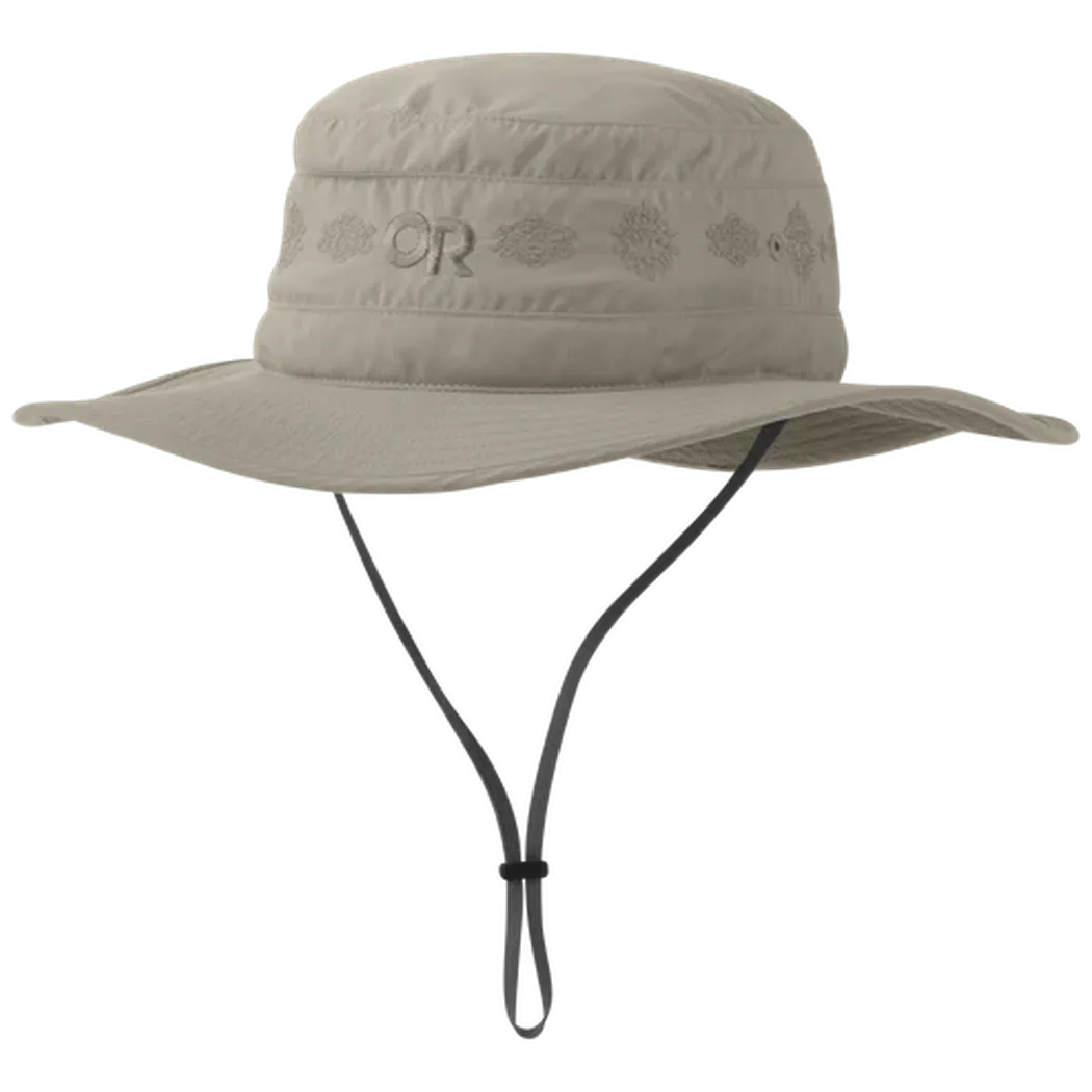 Outdoor Research Women's Solar Roller Sun Hat-Accessories - Hats - Women's-Outdoor Research-Khaki-Rice Embroidery-S-Appalachian Outfitters