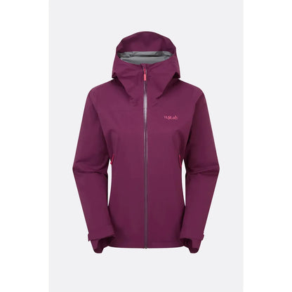 Rab Women's Downpour Light Jacket-Women's - Clothing - Jackets & Vests-Rab-Mulberry-S-Appalachian Outfitters