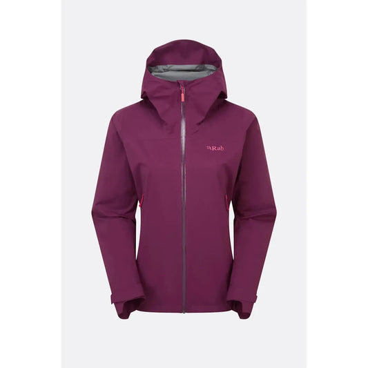 Rab Women's Downpour Light Jacket-Women's - Clothing - Jackets & Vests-Rab-Mulberry-S-Appalachian Outfitters