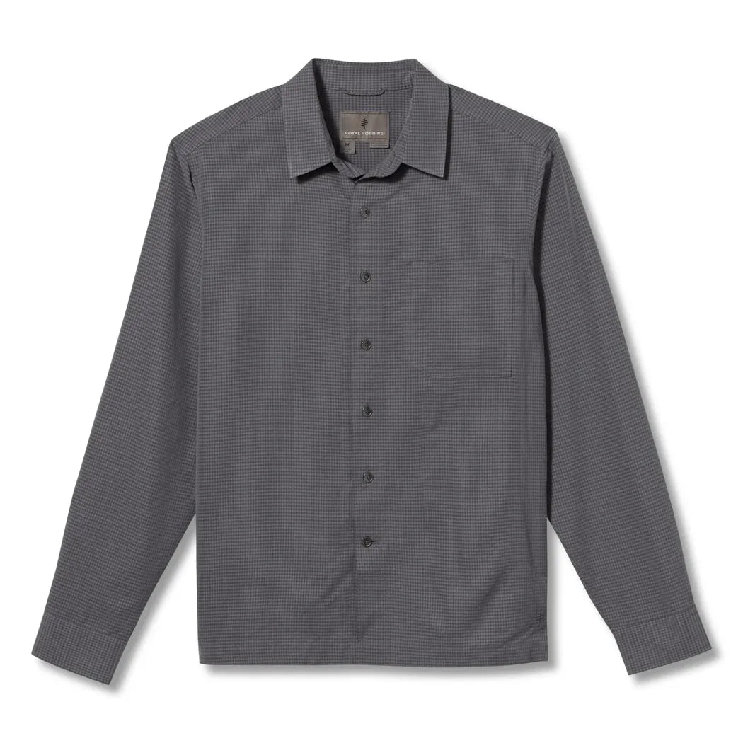 Royal Robbins Men's Desert Pucker Dry Long Sleeve-Men's - Clothing - Tops-Royal Robbins-Asphalt-M-Appalachian Outfitters