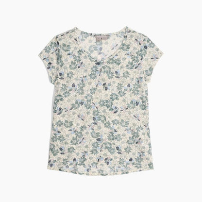 Royal Robbins Women's Featherweight Slub Tee-Women's - Clothing - Tops-Royal Robbins-Chalk Marigold Pt-S-Appalachian Outfitters